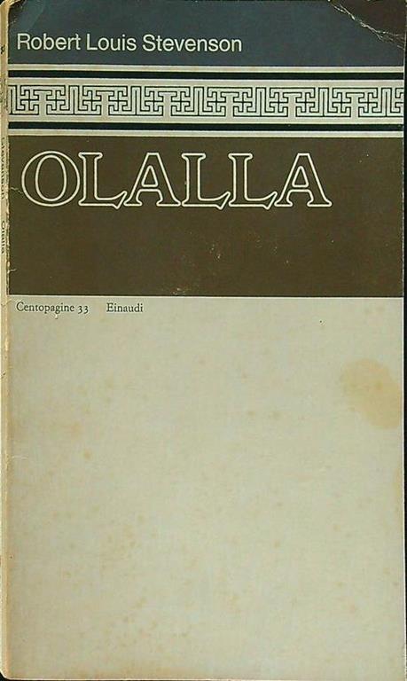 Olalla - Robert Louis Stevenson - copertina