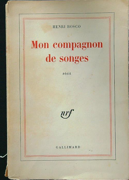 Mon compagnon de songes - Henri Bosco - copertina