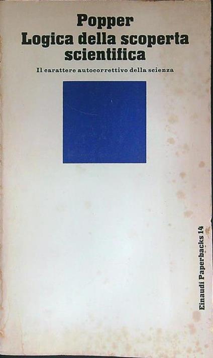 Logica della scoperta scientifica - Karl R. Popper - copertina