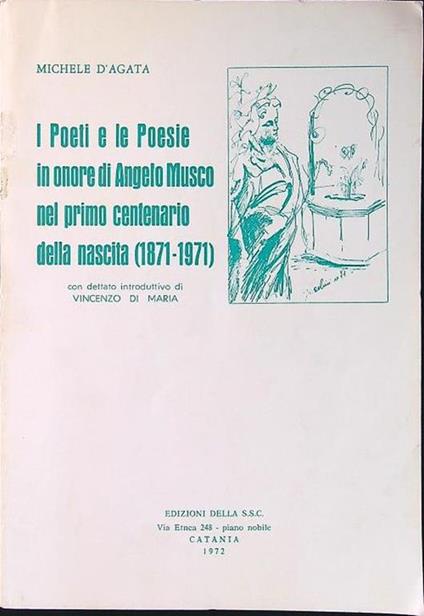 I poeti e le poesie in onore di Angelo Musco - Michele D'Agata - copertina