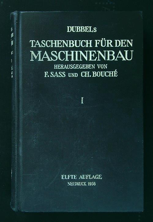 Taschenbuch fur den Maschinenbau I - Sass Brown - copertina