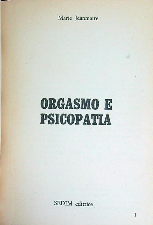 Orgasmo e psicopatia - copertina