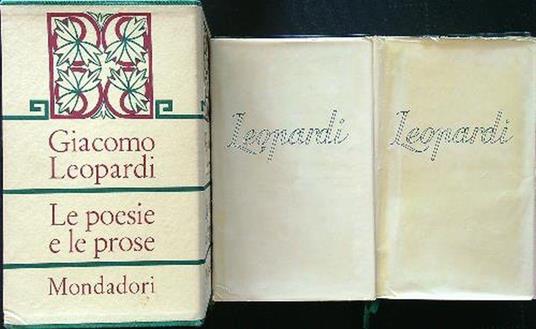 Le poesie e le prose 2vv - Giacomo Leopardi - copertina