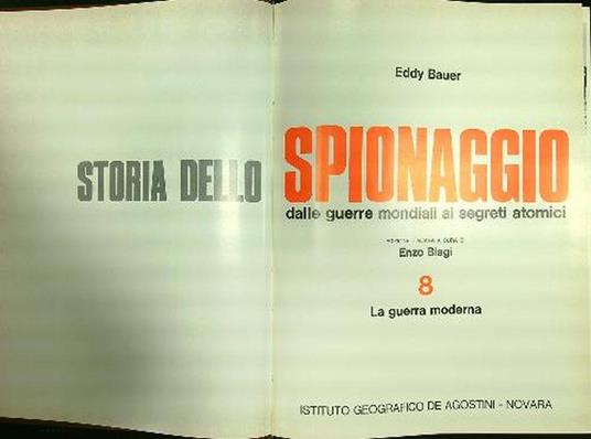 Storia dello spionaggio 8vv - Eddy Bauer - copertina