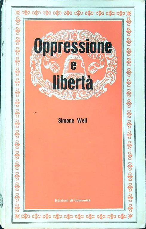 Oppressione e libertà - Simone Weil - copertina