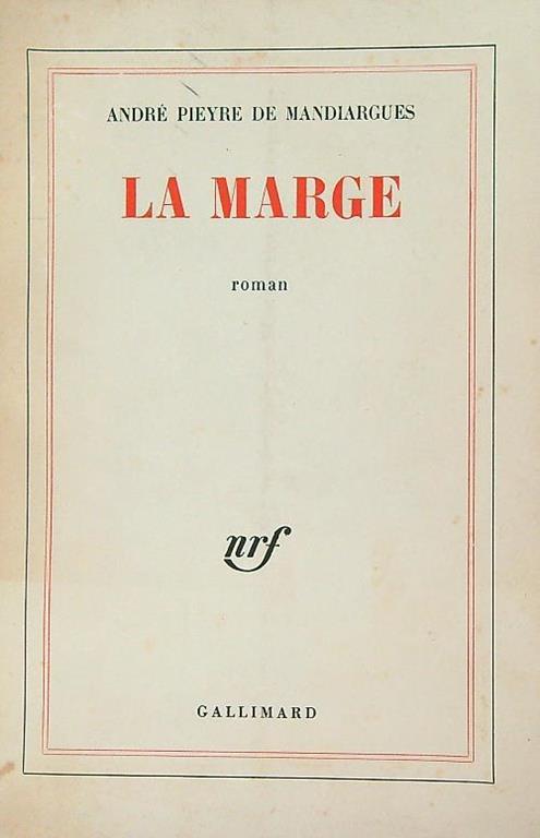 La Marge - André Pieyre de Mandiargues - copertina