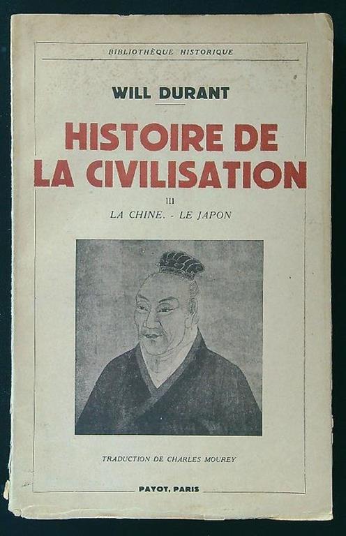Histoire de la civilisation Tome III - Will Durant - copertina