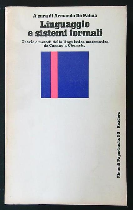 Linguaggio e sistemi formali - Armando De Palma - copertina