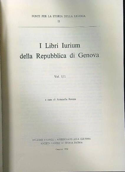 I libri Iurium della repubblica di genova. Vol I/1 - copertina
