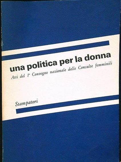 Una politica per la donna - copertina