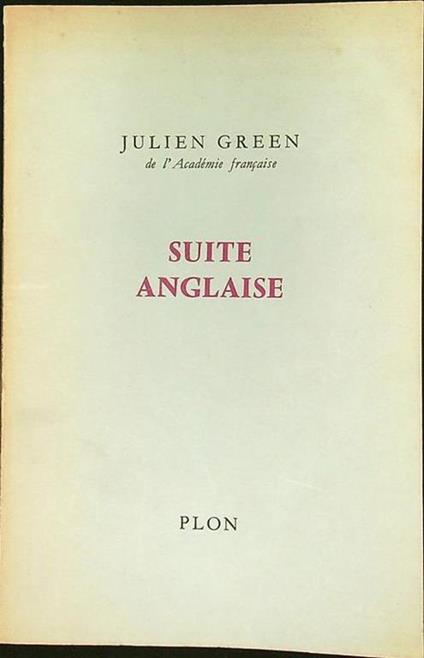 Suite anglaise - Julien Green - copertina