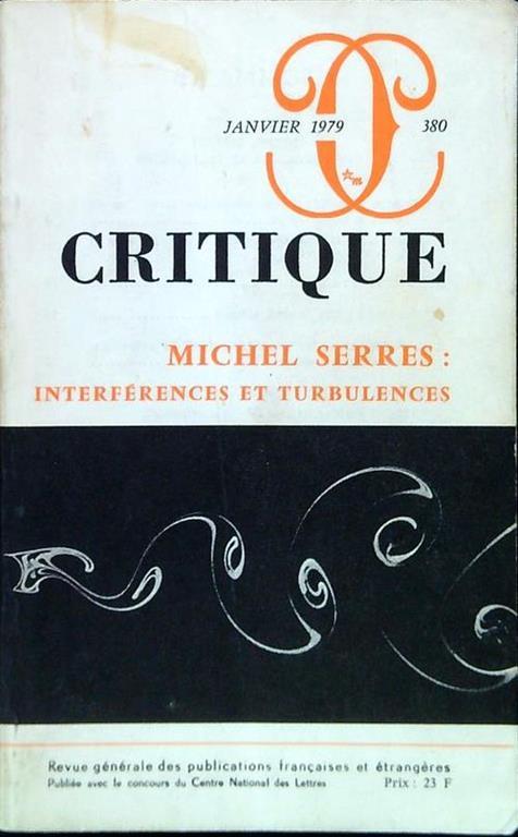 Critique N. 380-Janvier 1979 - Michel Serres - copertina
