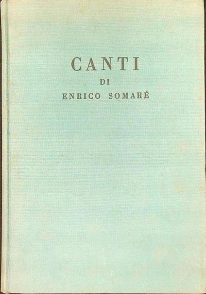 Canti - Enrico Somaré - copertina