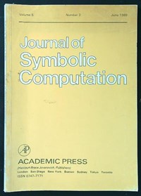 Journal of Symbolic Computation vol. 5 n. 3 - Libro Usato - Academic Press  - | IBS