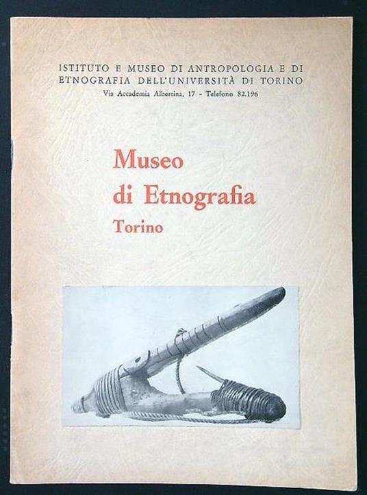 Museo di Etnografia Torino - Mario Forno - copertina