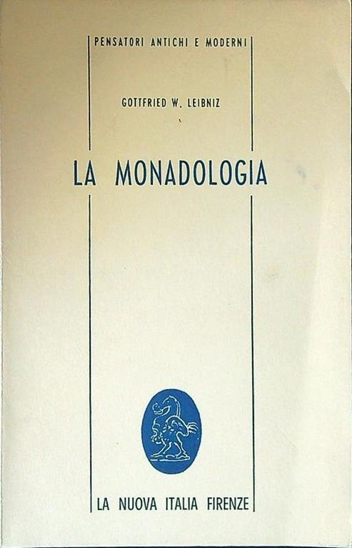 La monadologia - Gottfried W. Leibniz - copertina