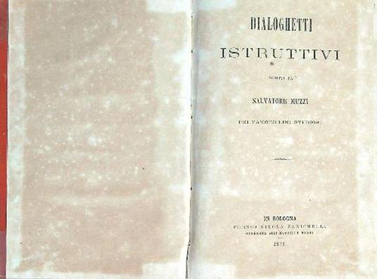 Dialoghetti istruttivi - Salvatore Muzzi - copertina