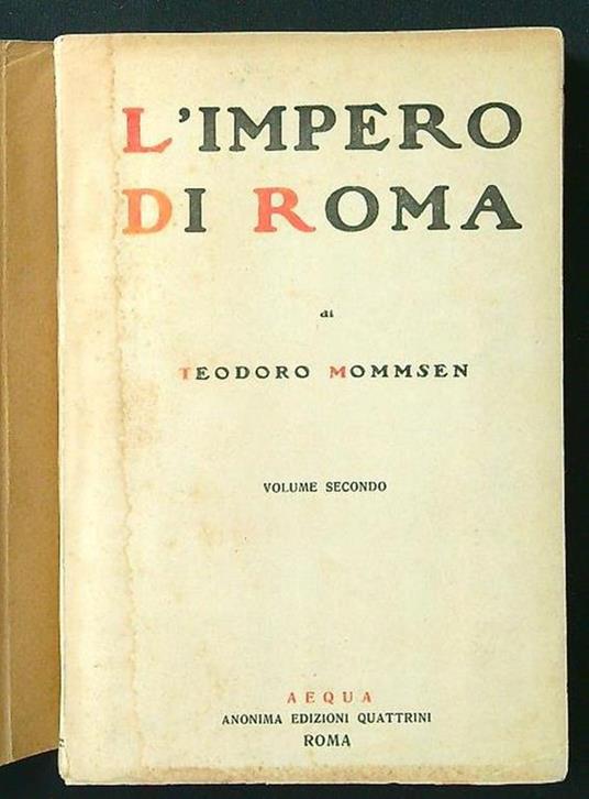 L' Impero di Roma vol. II - Theodor Mommsen - copertina