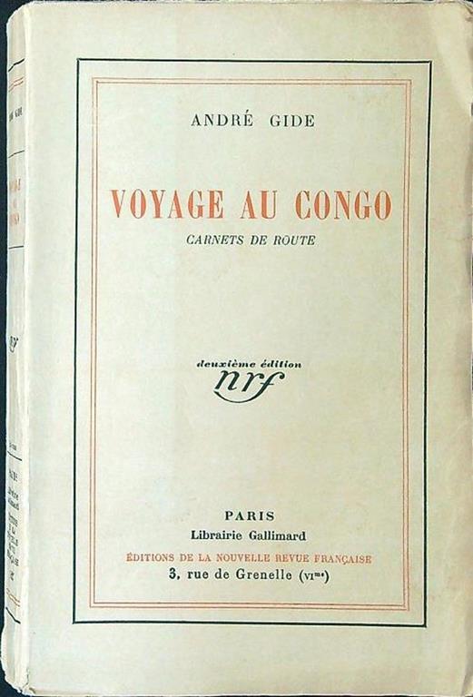 Voyage au Congo. Carnets de route - André Gide - copertina