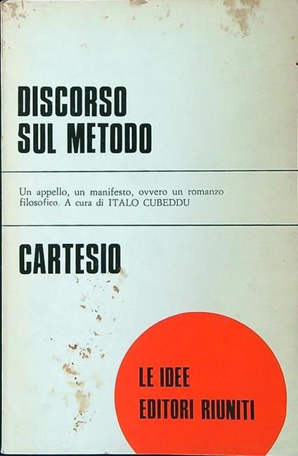 Discorso sul metodo - Renato Cartesio - copertina