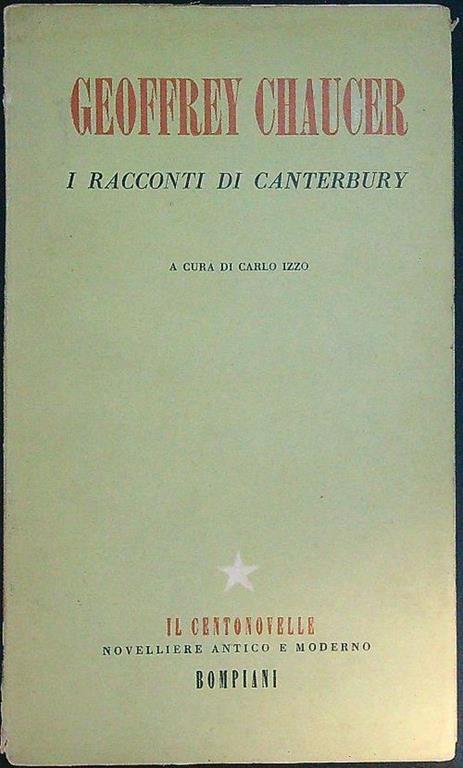 I racconti di Canterbury - Geoffrey Chaucer - copertina