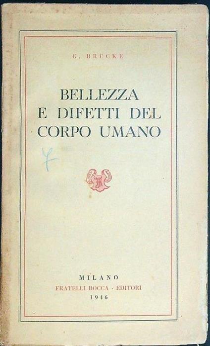 Bellezza e difetti del corpo umano - copertina