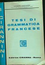 Tesi di grammatica francese