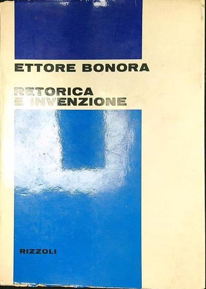 Retorica e invenzione - Ettore Bonora - copertina