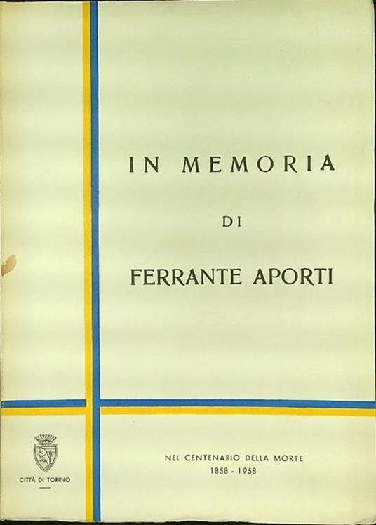 In memoria di Ferrante Aporti - copertina