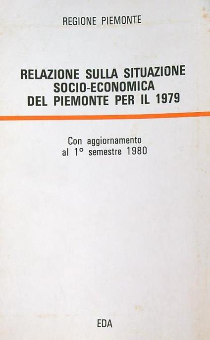 Relazione sulla situazione socio-economica del Piemonte per il 1979 - copertina