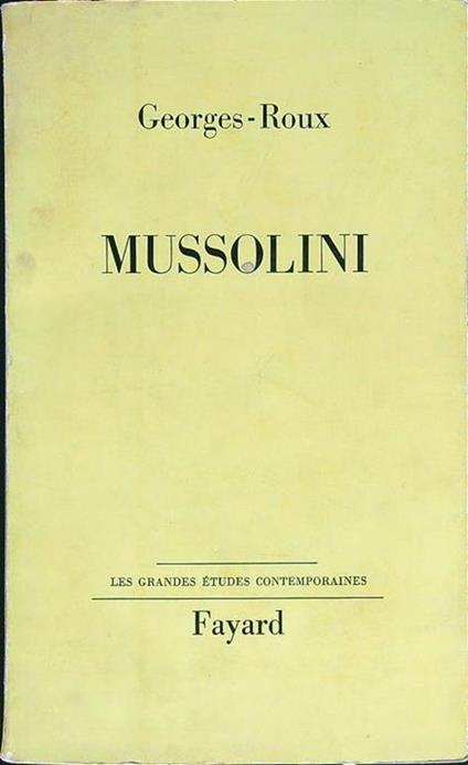 Mussolini - Georges Roux - copertina