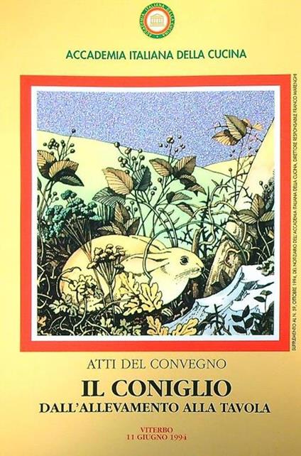 Il coniglio dall'allevamento alla tavola. Atti del Convegno - copertina