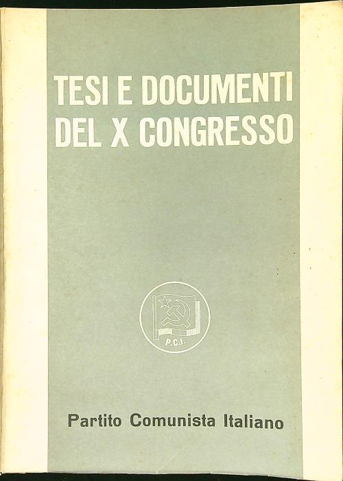 Tesi e documenti del X Congresso - copertina