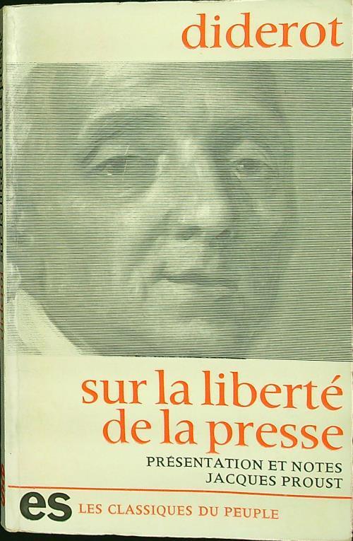 Sur la libertè de la presse - Denis Diderot - copertina