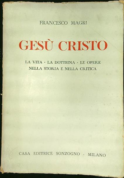 Gesù Cristo - Francesco Magri - copertina