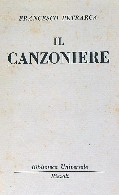 canzoniere - Francesco Petrarca - copertina