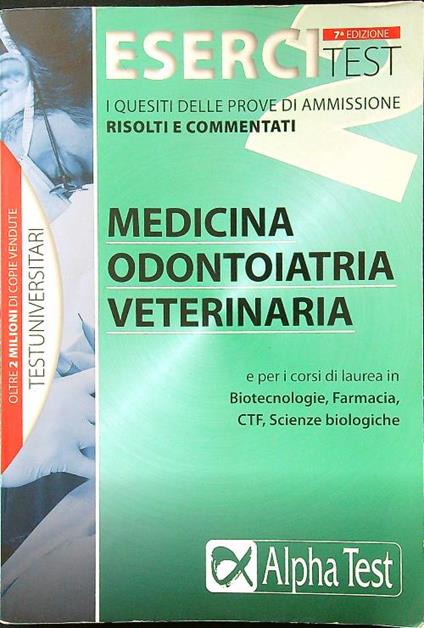 Medicina odontoiatria veterinaria Esercitest 2 - copertina