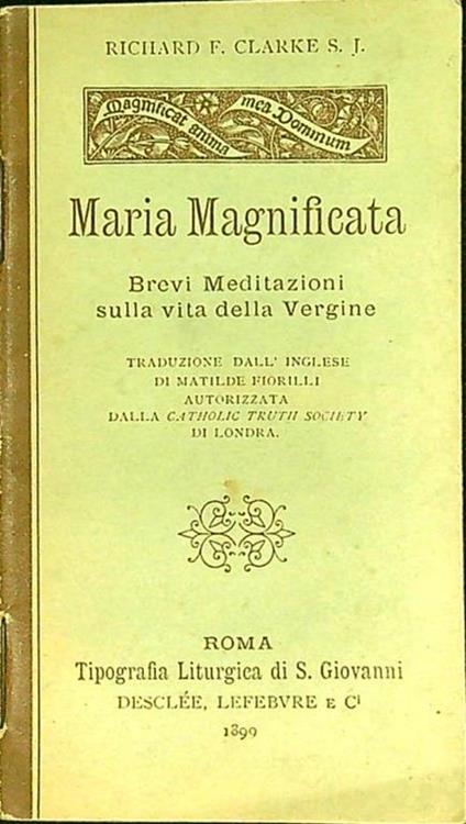 Maria Magnificata - Richard F. Clarke - copertina