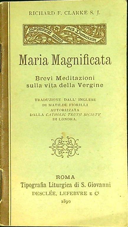 Maria Magnificata - Richard F. Clarke - copertina