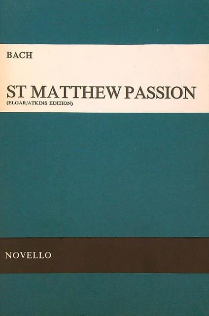 St Matthew Passion - Johann Sebastian Bach - copertina