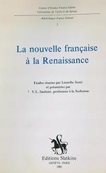 nouvelle française à la Renaissance. Estratto