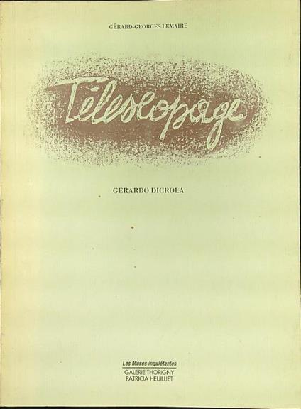 Telescopage - Gérard-Georges Lemaire - copertina