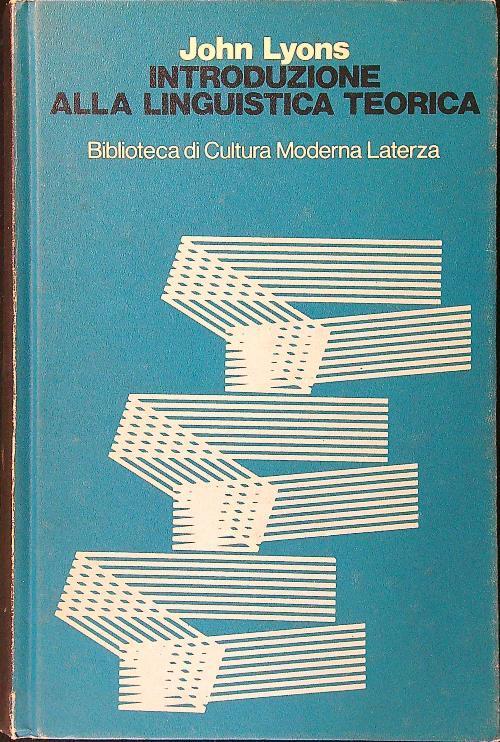 Introduzione alla linguistica teorica - John Lyons - copertina