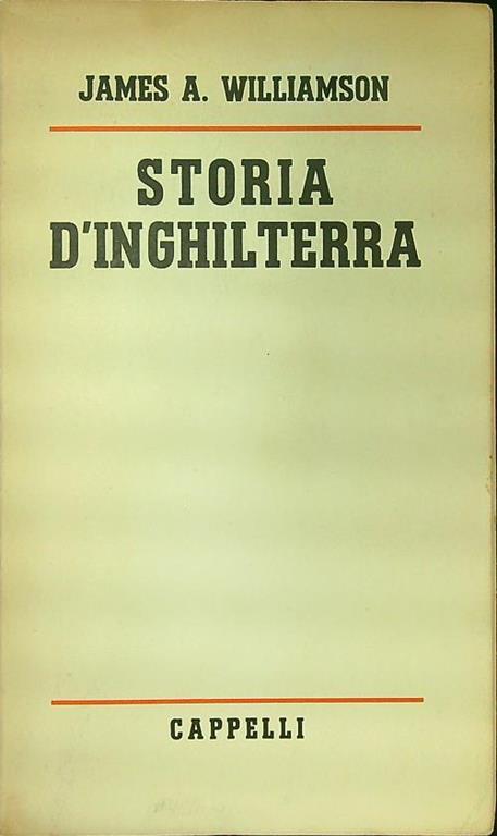 Storia d'Inghilterra - James A. Williamson - copertina