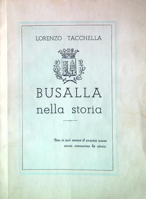 Busalla nella storia - Lorenzo Tacchella - copertina