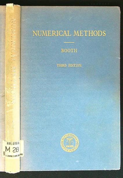 Numerical Methods - Andrew Booth - copertina