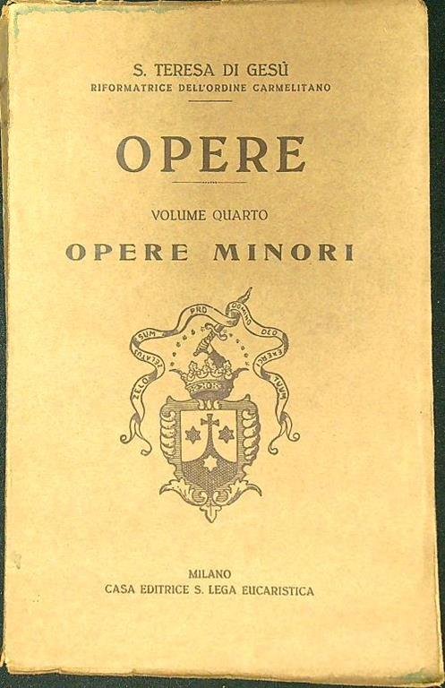 Opere minori - S. Teresa di Gesù - copertina