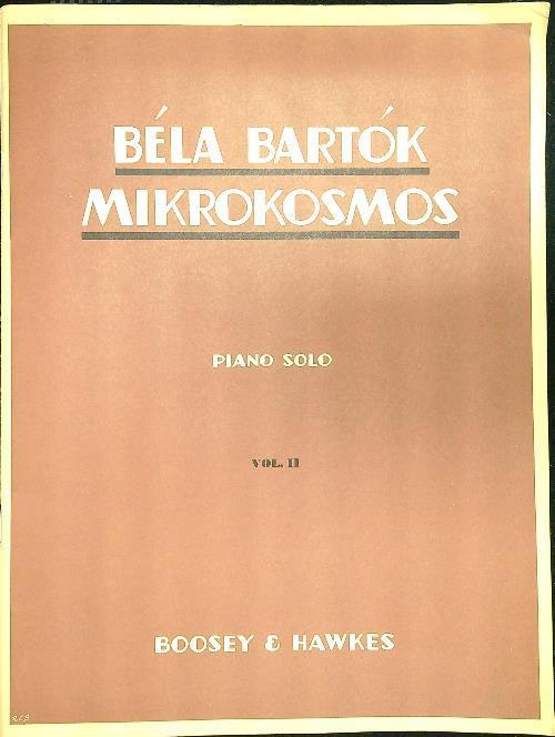 Mikrokosmos Piano solo II - Bela Bartok - copertina