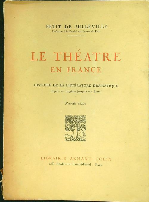 theatre en France - Petit De Julleville - copertina