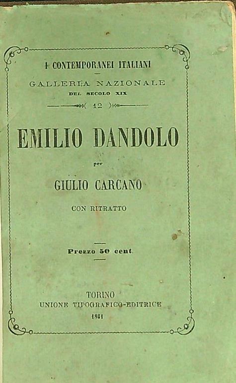 Emilio Dandolo - Giulio Carcano - copertina